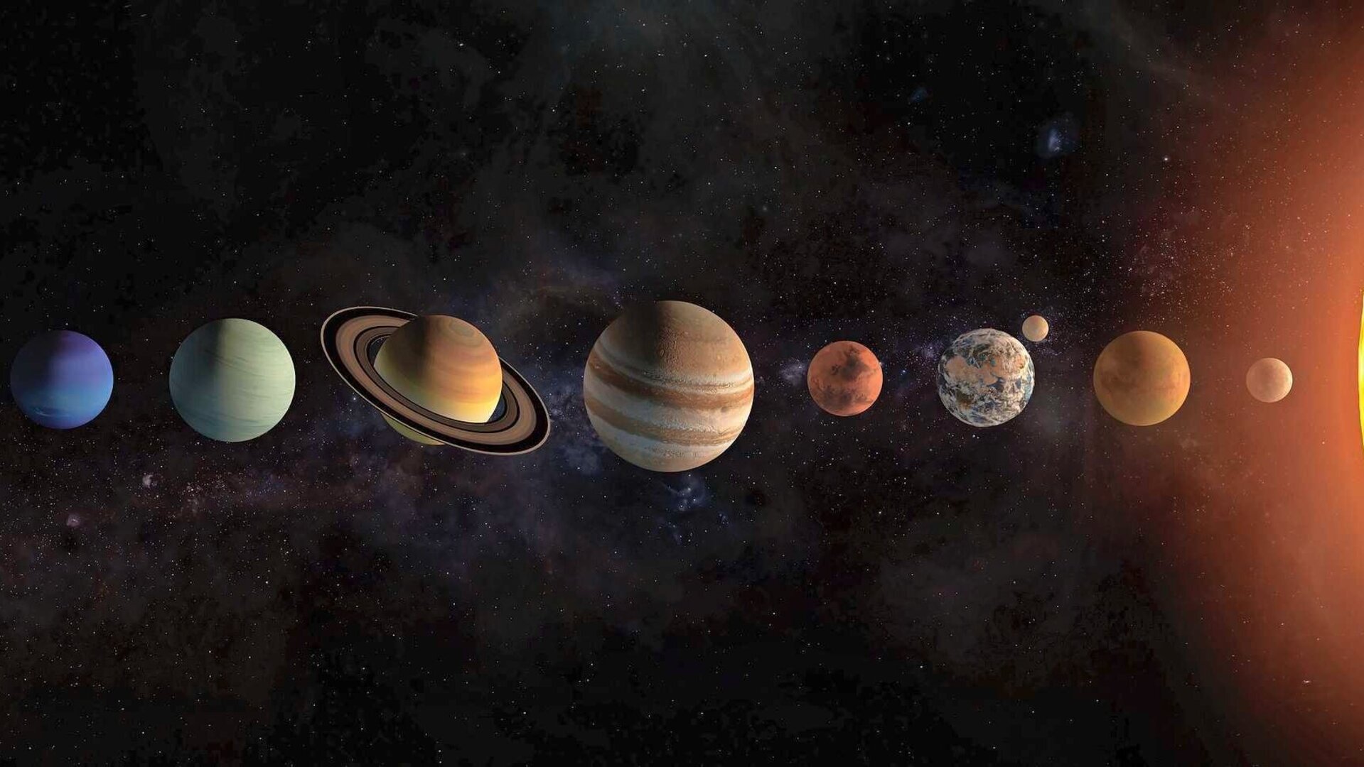 ruimte planeten en sterren